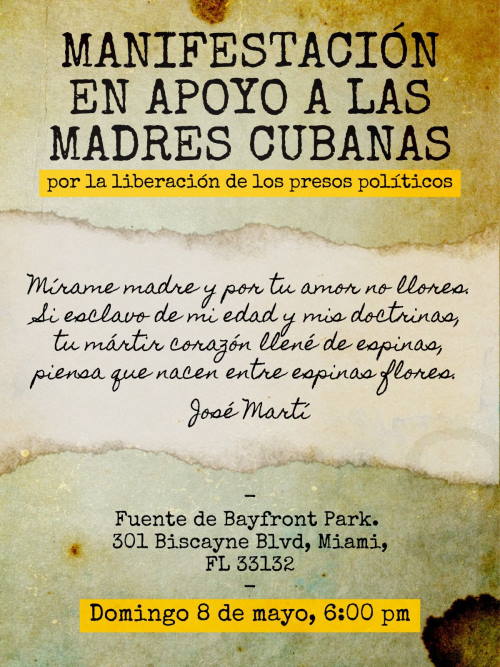 Manifestación, Cuba, Madres, Presos políticos, Miami